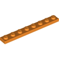 Lego destička 1x8, oranžová (4158362, 4497174, 4497175, 6210229)
